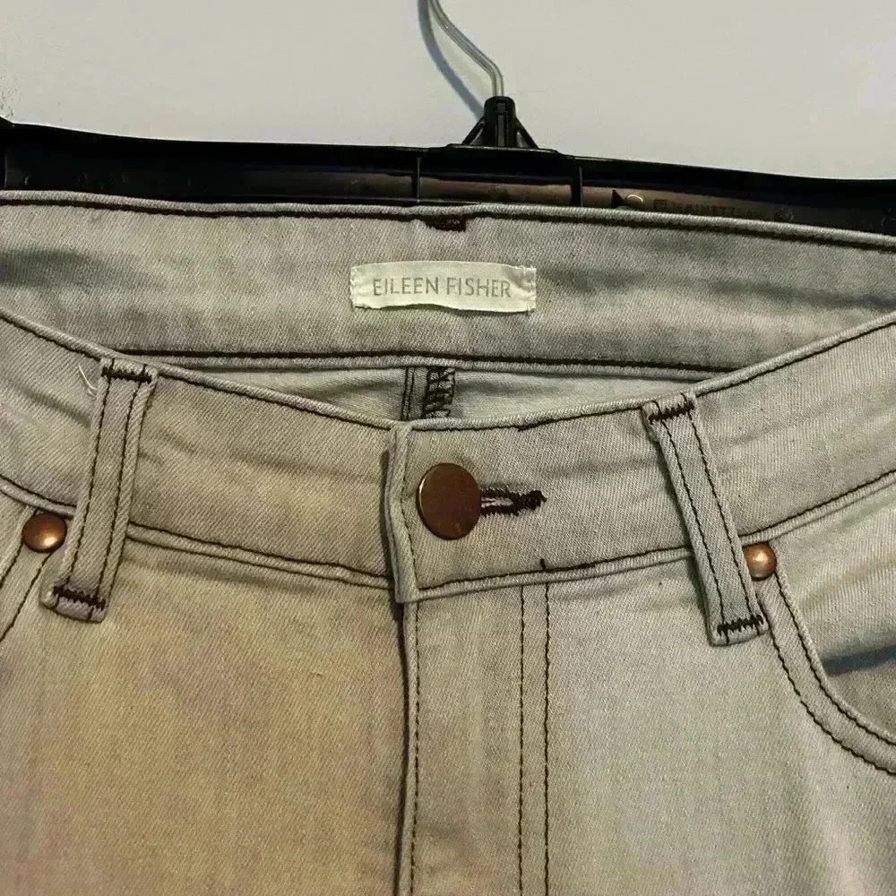 Eileen Fisher Womens Gray Skinny Crop Jeans Size 6 (Waist-30'') - Picture 3 of 5